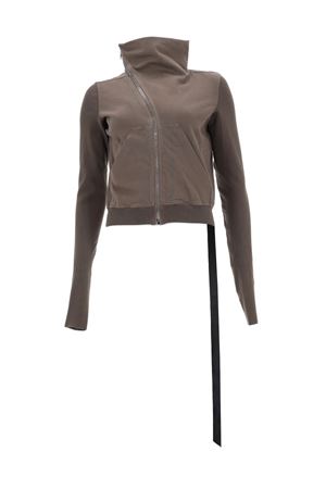 Maglione asimmetrico in cotone marrone RICK OWENS DRKSHDW | DS01F4239RIG34